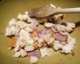 A picture of step 3 of Potato and leek bake with a bacon crumb.
