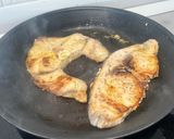 A picture of step 5 of Spanish Swordfish with a Beurre Blanc Sauce.