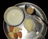 A picture of step 1 of Banana Halwa.