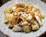 Foto del paso 8 de la receta: Ensalada de patata y bacalao confitado con pesto