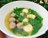 รูปขั้นตอนการทำที่ 3 ของ แกงจืด ผักหวานหมูสับ เต้าหู้