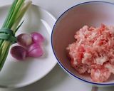 Hình bước làm 1 của món Chả TRỨNG hấp tam sắc