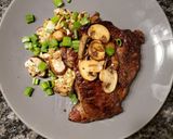 A picture of step 5 of Keto : RIBEYE w/ Wild Mushroom Cabbage Slaw. 5.5g Carbs.