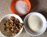A picture of step 1 of Walnut Halwa.