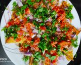 A picture of step 7 of Tawa Bread Pakoda Chat.