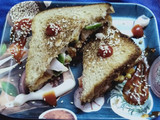 Sabudana Tikki Chilli Sandwich