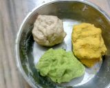 A picture of step 1 of TRIANGA LUCHHA PARATHA and aloo curri.