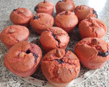 Foto del paso 6 de la receta: Magdalenas saludables proteicas con mermelada de arándanos