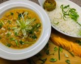 A picture of step 6 of Mango coconut curry🥭🥥🍲.