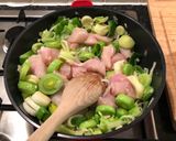 A picture of step 3 of Chicken, mushroom & leek risotto.