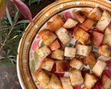 A picture of step 4 of Herbed croutons.