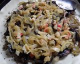 Foto del paso 7 de la receta: Tarta de cebolla, berenjena, hongos y Kanikama
