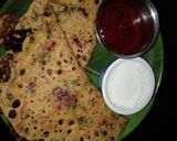 A picture of step 4 of Besan chilla.