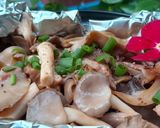 Hình bước làm 3 của món Nấm nướng giấy bạc eat clean