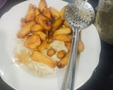 A picture of step 1 of Fry Arbi.