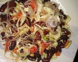 A picture of step 2 of Kidneys beens salad really good for health.
