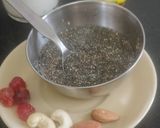 A picture of step 1 of Cherry Chia Lassi/ Refreshing Chia Lassi With Cherry Prepared In 5 minutes.