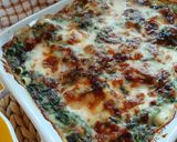 A picture of step 9 of Lasagna with Spinach, Mozzarella, and Ham.