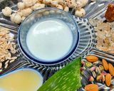 A picture of step 1 of Aloe Vera Halwa.
