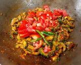 A picture of step 6 of Achaari Karela.