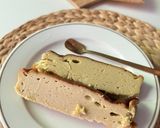 Foto langkah ke 6 dari resep Burnt cheese cake matcha (ekonomis).