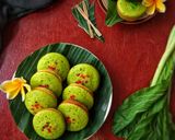 Foto langkah ke 7 dari resep Pukis Sawi Hijau.