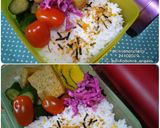 A picture of step 8 of Tamagoyaki with Mulberry Leaves.