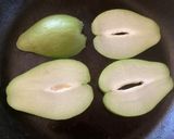 A picture of step 1 of California Farm Cheese Stuffed Squash.
