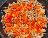 A picture of step 3 of Gapao rice.