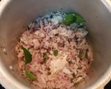 A picture of step 4 of Brinjal Patchadi.