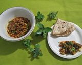 A picture of step 8 of Gobi gosht.