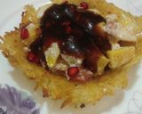 A picture of step 4 of Potato basket chaat.
