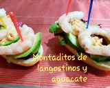 Foto del paso 4 de la receta Montaditos de langostinos y aguacate