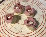 Une image de l'étape 7 de Roses aux deux jambons,mozzarella di buffala et basilic (feuilletés apéro).