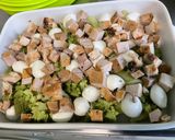 Une image de l'étape 9 de Flan de chou romanesco au porc et parmesan.