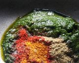 A picture of step 6 of Palak paneer.