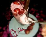 A picture of step 2 of Strawberry Jello icecream.
