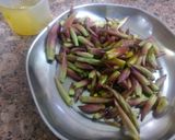 A picture of step 1 of Thuthiya or pakar Achar (pickle).