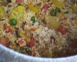 A picture of step 5 of Veg pulao.
