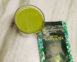 A picture of step 3 of MATCHA LATTE (Matcha green tea).