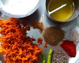 A picture of step 1 of Raw turmeric sabzi.