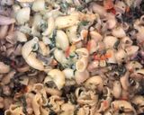 A picture of step 4 of Mushroom and Kale pasta.