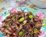Foto langkah ke 5 dari resep Oseng Cumi Asin Petai.