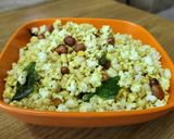A picture of step 4 of Puffed sorghum chivda.