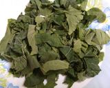 A picture of step 1 of Kumro Pata Bata (Tender Pumpkin Leaves Chutney - Bengali Style).