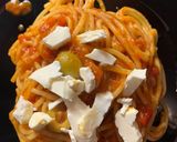 Arrabbiata spagetti recept fázis 2 fotója