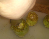 Foto del paso 1 de la receta: Alcachofas rellenas de champiñón