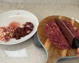 A picture of step 1 of Spicy Minced Duck.