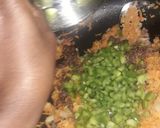 A picture of step 3 of Cous cous with minced sorce.