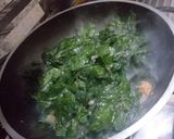 A picture of step 4 of Palak gosht.